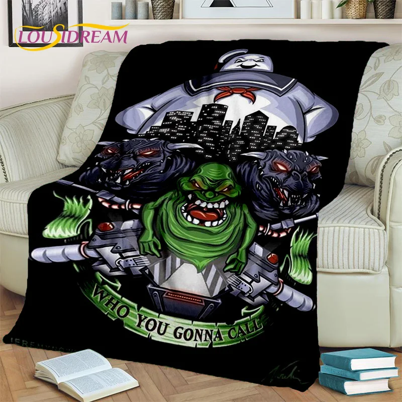 G-Ghostbusters Cartoon Movie Blanket,Flannel Soft Throw Blanket for Home Bedroom Bed Sofa Picnic Office Hiking Leisure Nap Gift