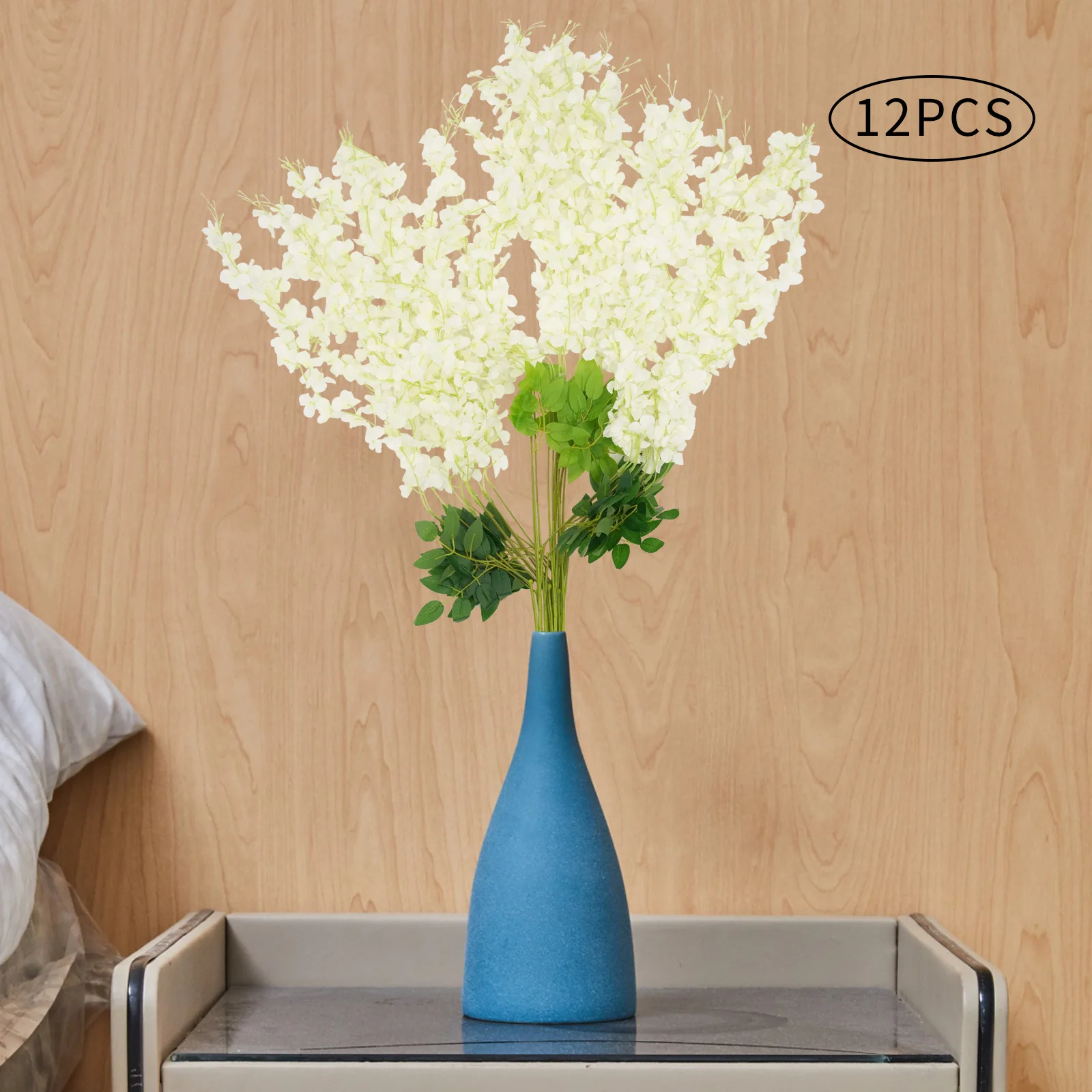 12PCS 110CM Long Wisteria Artificial Flowers for Decorate Wedding Sites, Banquet Halls, Parties: 3 - 5 Days Free Delivery Only UK