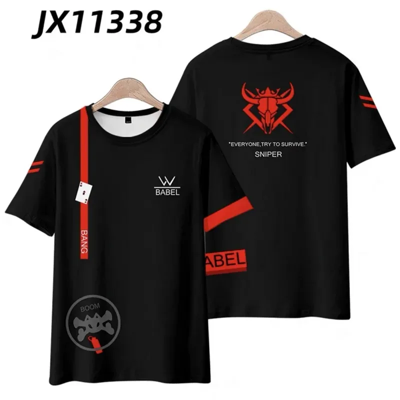 

Arknights w 3D press ã o camiseta ver ã o moda em torno do pesco ç o manga curta quimono popular jogo streetwear plus size