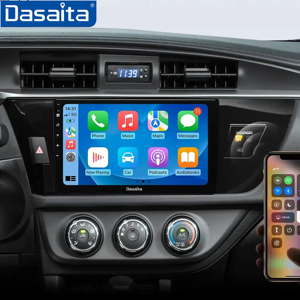 

Dasaita for Toyota Corolla 2014-2016 LHD Qualcomm 665 10.2" QLED 8+256 Head Unit Wireless Carplay Android Auto Radio Car Stereo