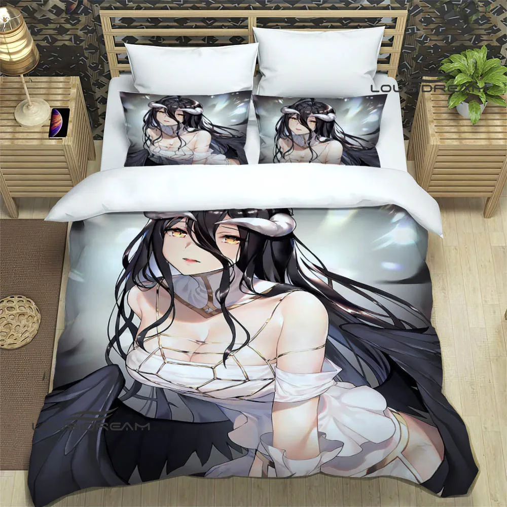 Overlord cartoon printed printed Bedding Sets exquisite bed supplies set duvet cover bed comforter set bedding birthday gift 5