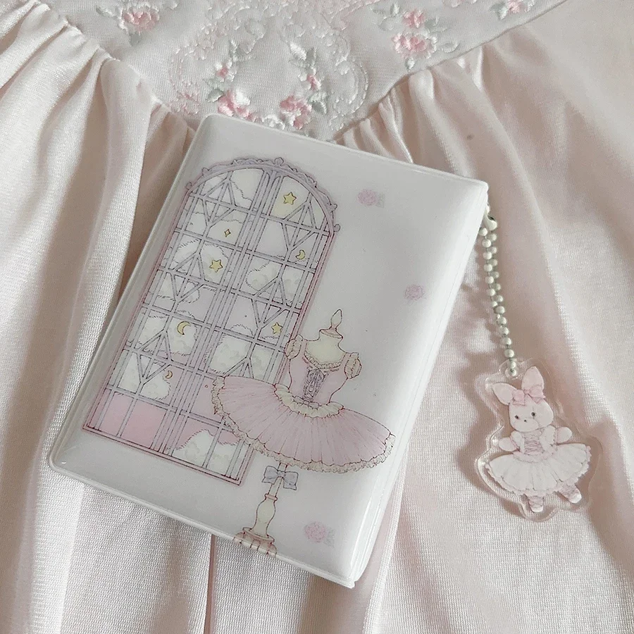 Cute Photocard Holder Book 3inch 1grid Collect Book 32pocket Idol Photo Collectors with Keychain