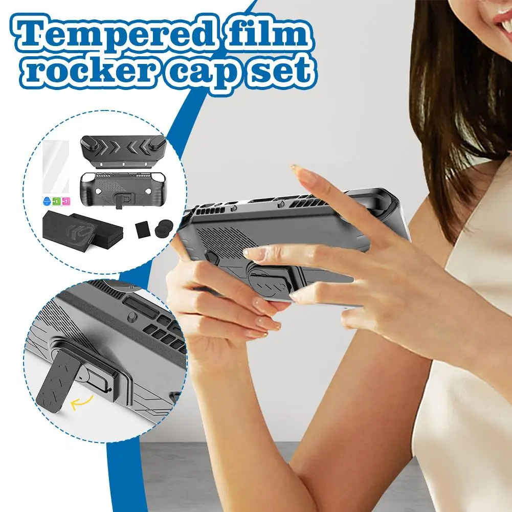 Shockproof Handheld TPU Protective Case with Bracket and Keycap