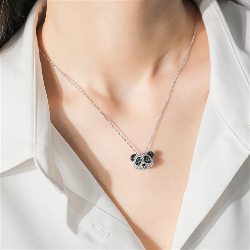 PandaWhole Fashion Zircon Zipper Diamond Necklace Real Gold Plating Temperament High-end NICHE Clavicle Sweater Chain Necklace WomenSize