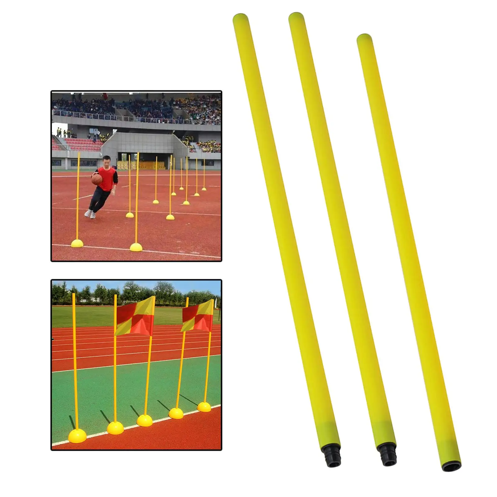 thumbnail image 1 of Postes de señalización para entrenamiento de fútbol, marcadores de entrenamiento, postes de señalización para fútbol, 50 cm/por PVC, para entrenamiento físico y deportes, 1 of 4