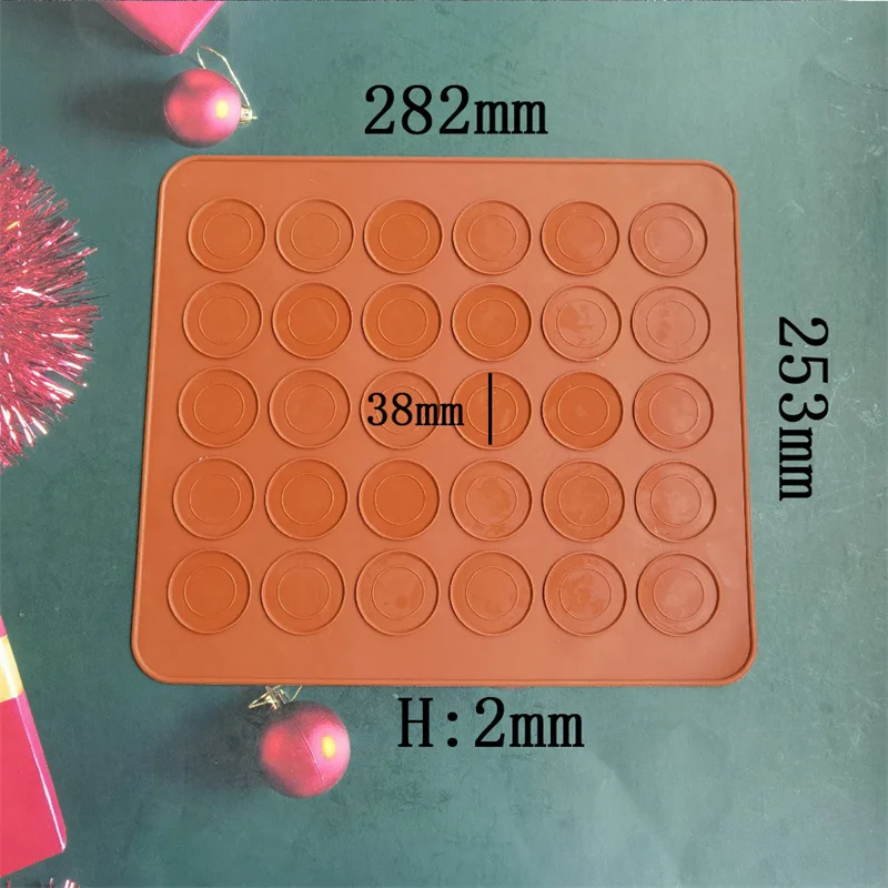 30 Holes Non-Stick Silicone Macaron Macaroon Pastry Oven Baking Mould Sheet Mat Diy Mold Useful Tools DIY Cake Bakeware Mold Kitchen