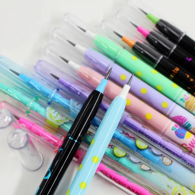 4pcs HB Lead Non Sharpening Pencils Kawaii Mechanical Pencils Writing Painting Tools Korean Stationery School Office Supplies 6