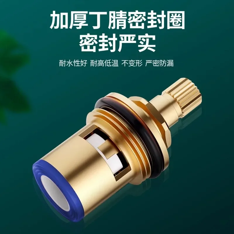 올-코퍼 수도꼭지 스풀 유니버설 싱글 쿨링 퀵 오프닝 세면대 수도꼭지 삼각 밸브