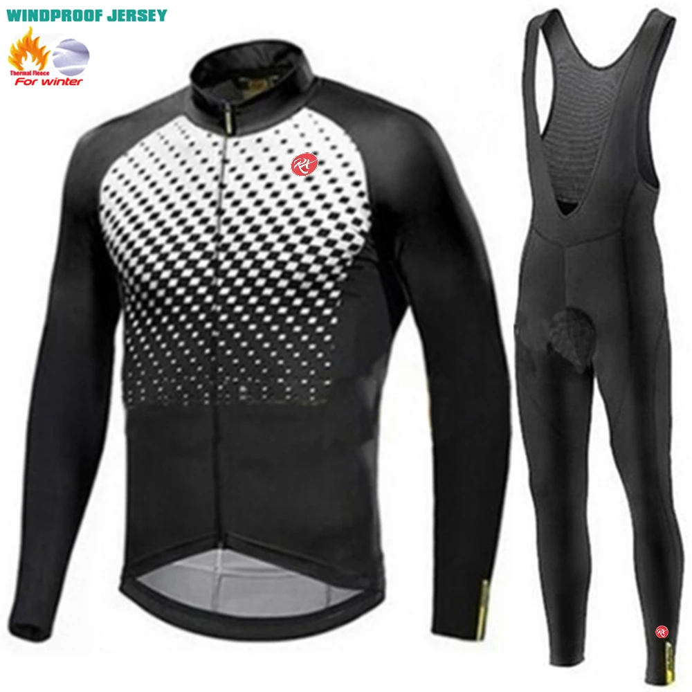 

RAUDAX2024 New Men's Winter Cycling Set Bicycle Winter Cycling Warm Long Sleeve Road Cycling Sweater Bicycle Team Training Shirt
