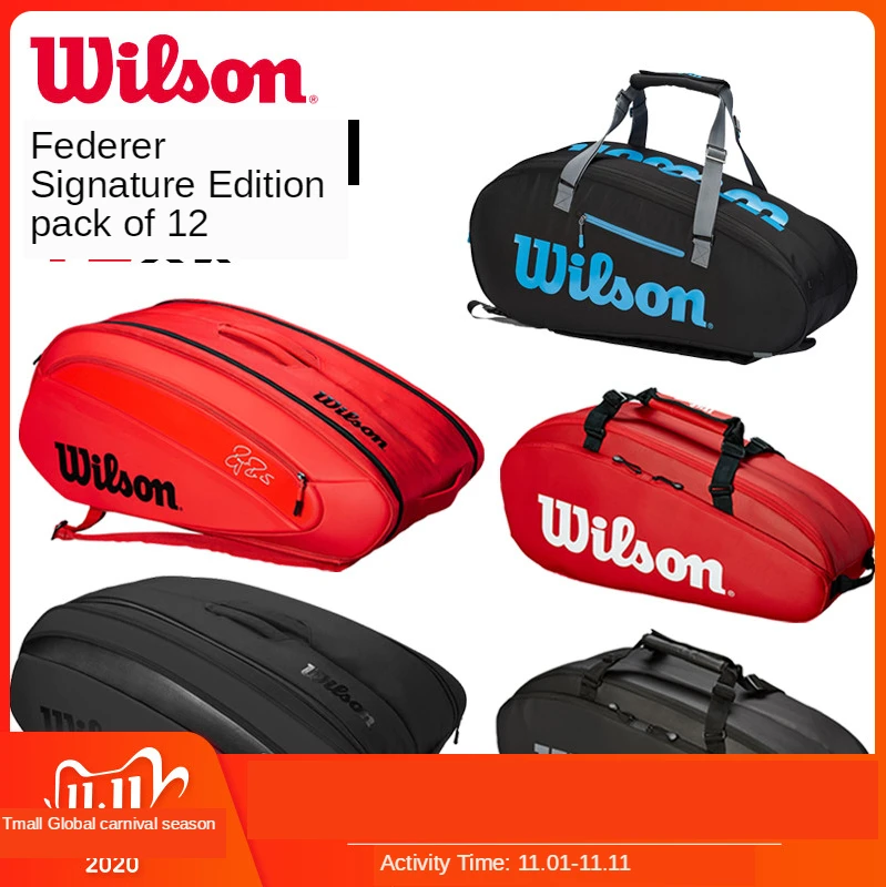 Sac de tennis Wilson 3 packs de sacs de tennis rouges pour enfants