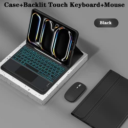 Premium Keyboard Case with Detachable Wireless Bluetooth and Pencil Holder - Spanish (Black Backlit 4)