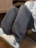 Women's Plus-size Fleece Sweatpants for Autumn and Winter Warm Casual Loose Stylish and Versatile Streetwear Trendy Oversized - Image 3