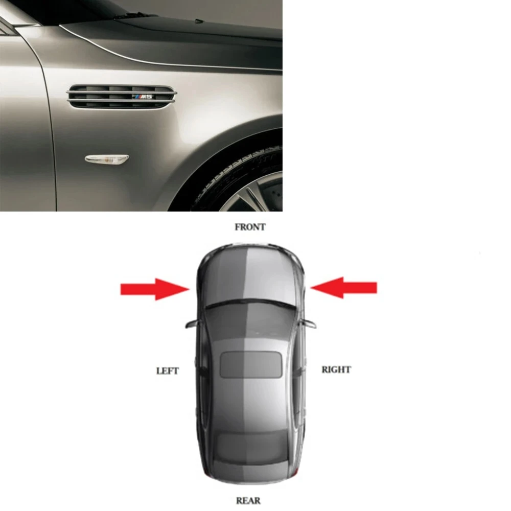 Rejilla lateral para guardabarros de coche, accesorio para BMW serie 5 E60, con insignia de piezas, 2 M5, 51137896849, 51137896850
