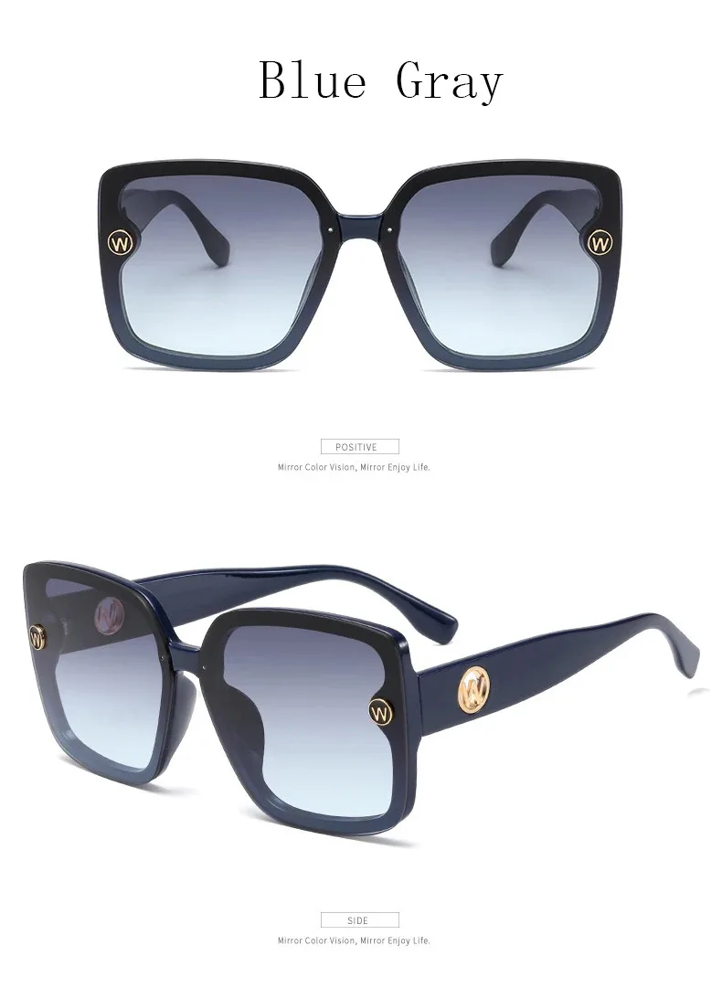 Unisex-Sonnenbrille mit quadratischem Gestell