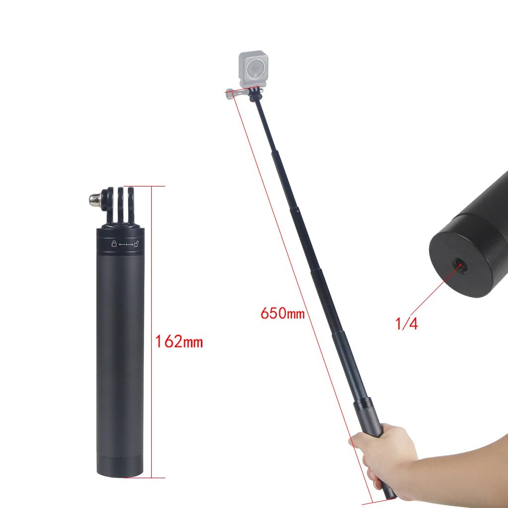 Magnetischer faltbarer Stativadapter für Insta360 One X2 / X3 Action-Kamera, Schutzkäfig-Gehäuse für Mikrofon-Fülllicht – Detail 37