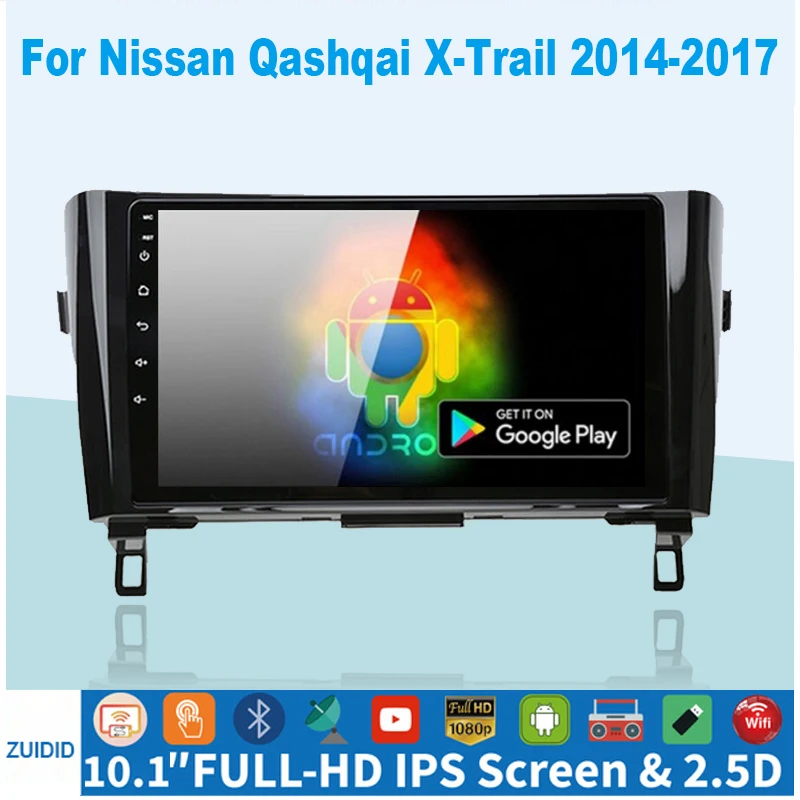 

Android 10.1 Car Radio Multimedia Video Player for Nissan X-Trail Qashqai j11 j10 Radio 2013-2017 GPS Navigation Carplay