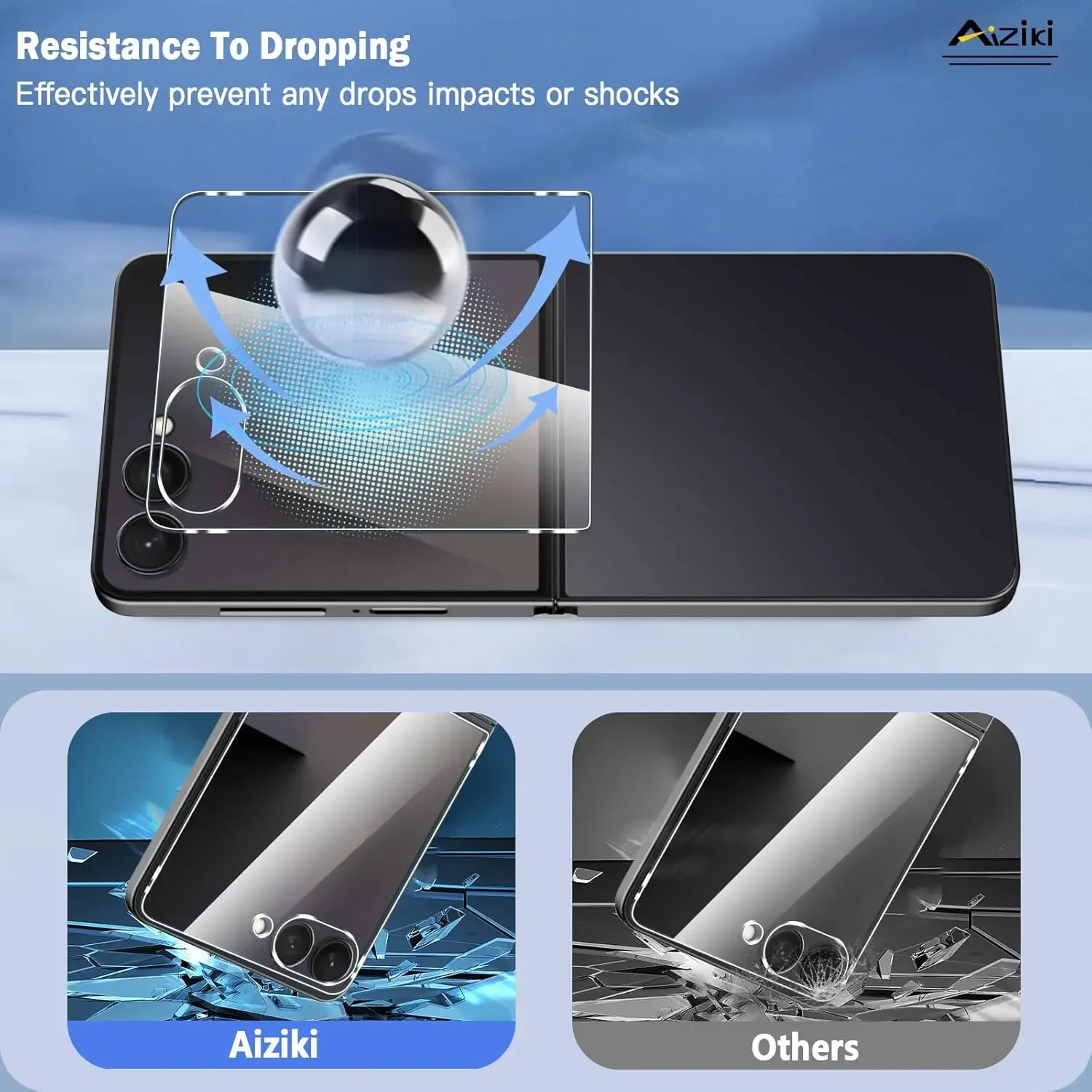 Case Back Tempered Glass Lens Cover For Samsung Galaxy Z Flip 7 Z Flip7 Transparent Hard Shell PC Phone Cover Screen Protectors