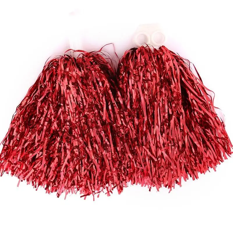 2pcs Cheer Dance Sport Competition Cheerleading Pom Poms Flower Ball Rainbow Plastic Cheerleader Pompoms Girl Cheer Refueling