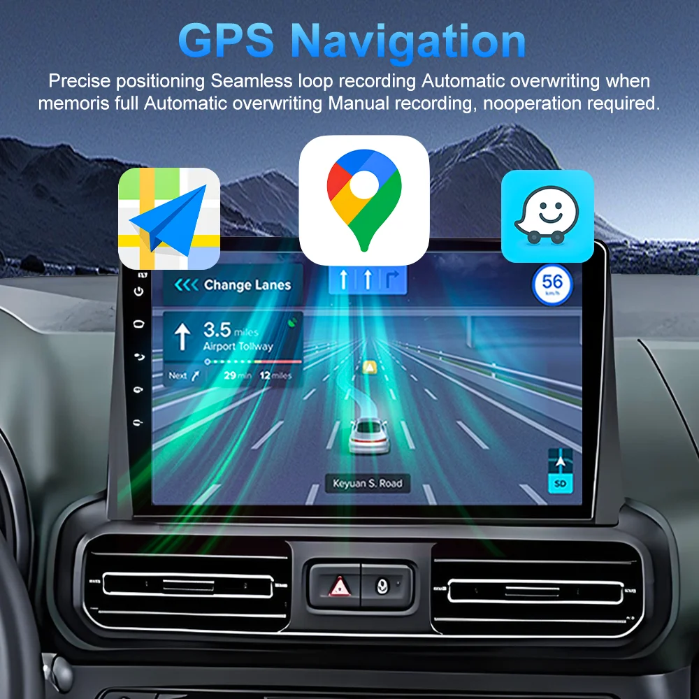 Android 16 Radio del coche para Citroen Berlingo 2019 Peugeot Partner Rifter 2020 para Opel Combo Auto Carplay reproductor Multimedia GPS DSP 5