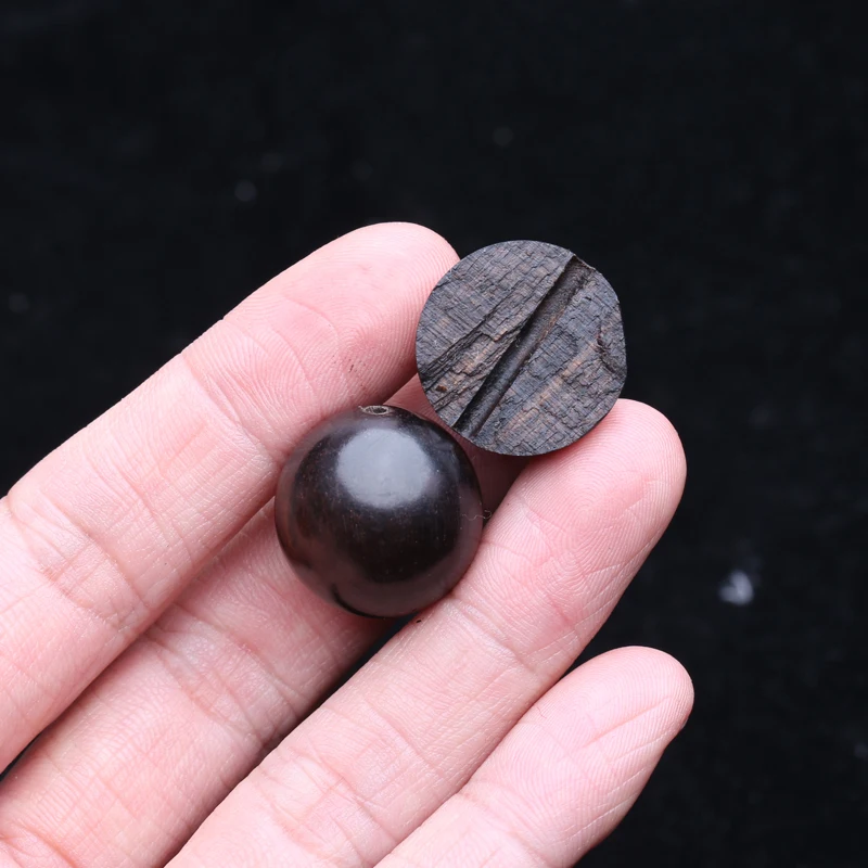 Ebenholz-Rosenkranz für Herren, einhändig zu tragen, 20 mm, Ebenholz-Hängeornament, universelles Perlen-Geschenk – Detail 1
