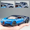 1:32 Bugatti Chiron Alloy Toy Cars Diecast Models Sound Light Toys Vehicles 3 Doors Opened Miniature Car for Kids Festival Gifts 5