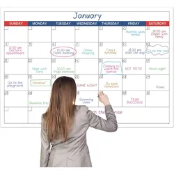 Wall Mount Erasable Monthly Calendar with 8 Decorative Stickers - 40 × 23.6 (40   23.62in)