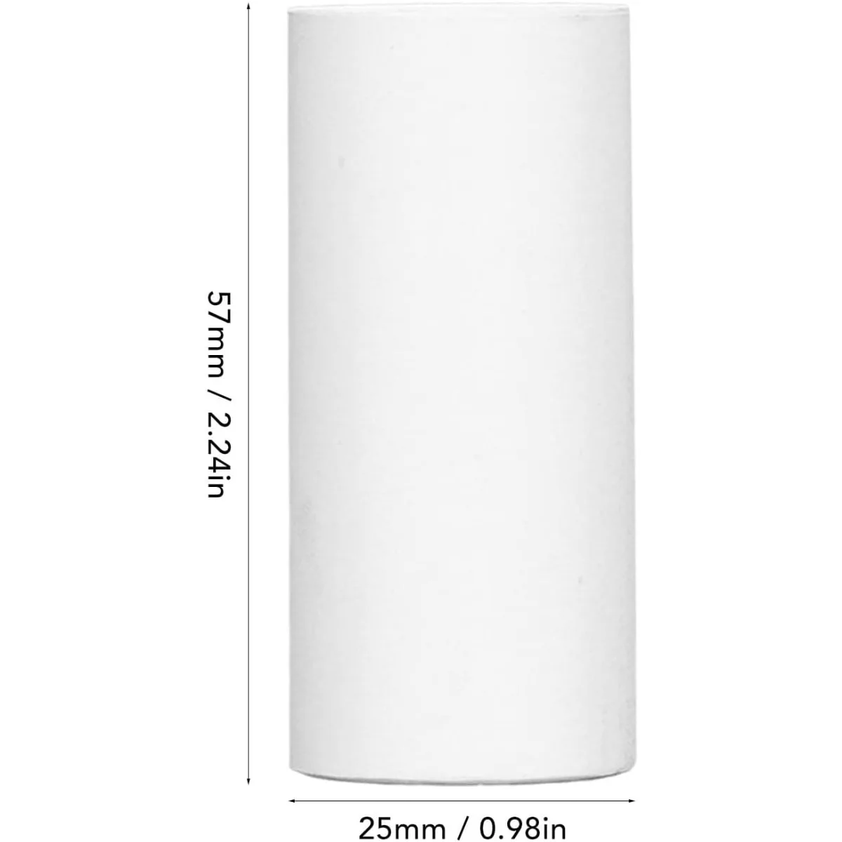 10 롤 인쇄 가능한 용지 롤 미니 프린터 용지 열 라벨 57 X 25mm 흰색 인쇄 가능한 열 감지 감열지 롤