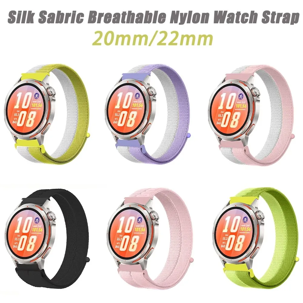 Versatile Nylon Loop Strap - 20mm/22mm, Sport Bracelet Wristband
