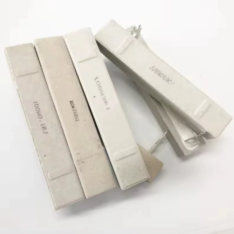 1pcs 100W Cement Resistor 5% 0.1 0.5 1 1.5 2 2.5 3 3.3 4 5 6 8 10 12 15 20 25 30 47 50 100 150 200 250 300 500 1K Ohm