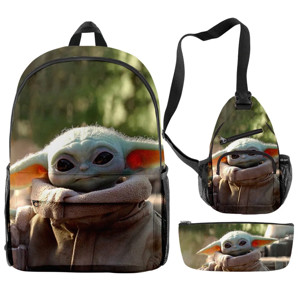 

Disney Cartoon Animation Cute Baby Yoda Bag Digital Color Printing Campus Backpack Peripheral Set Beautiful Fashion Accessories