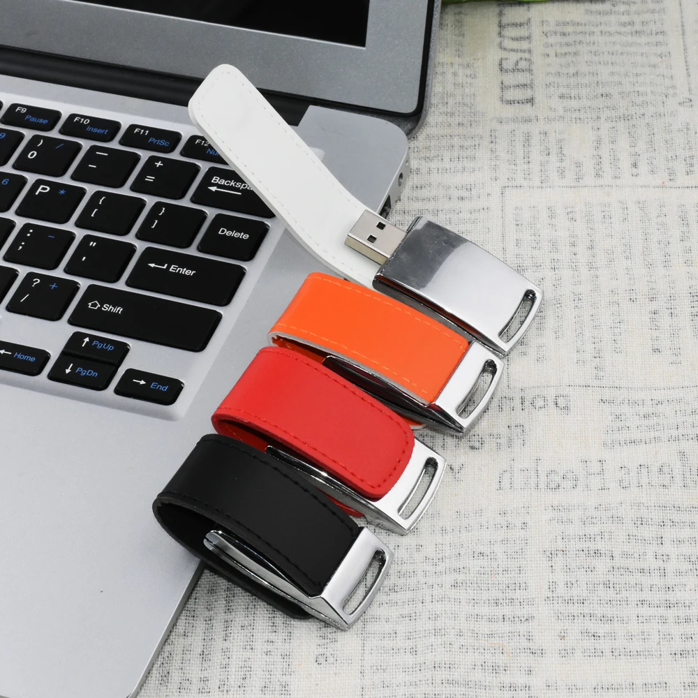 무료 사용자 정의 로고 가죽 USB 3.0 플래시 드라이브 4GB 8GB 16GB 32GB 64GB 128GB 웨딩 사진 펜 드라이브 상자 메모리 스틱 U 디스크