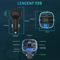 LENCENT Bluetooth FM Transmitter Wireless Radio Adapter Car Kit with Dual USB Charging Car Charger MP3 Player Support TF Card - Image 6