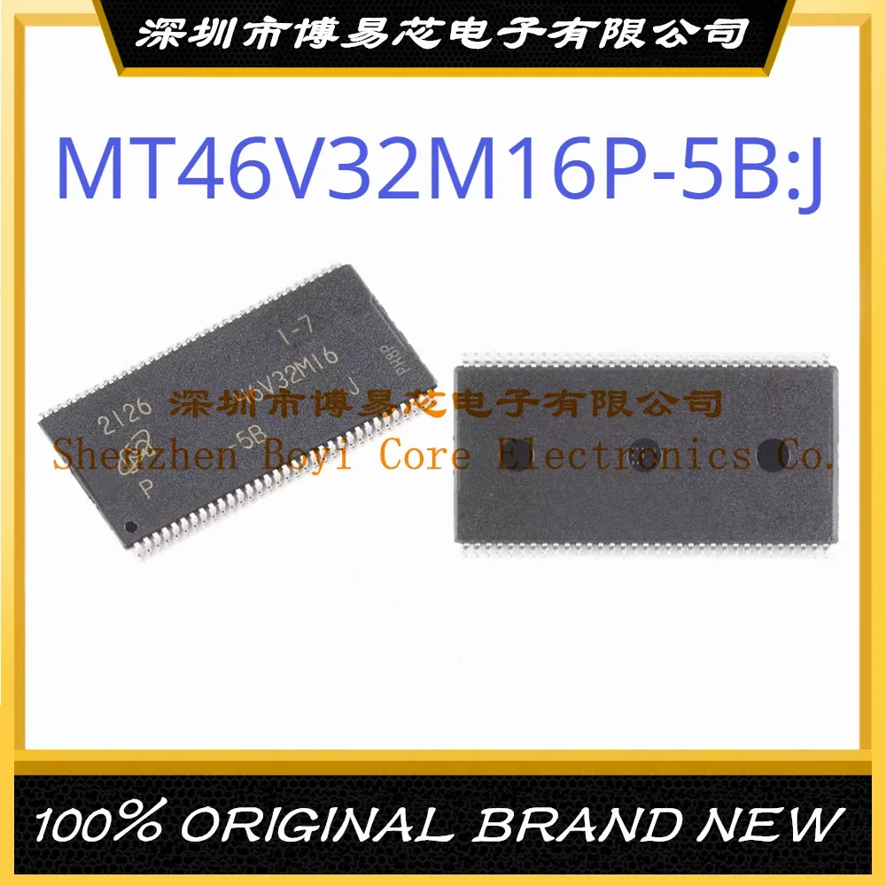 MT46V32M16P-5B:J Package TSOP-66 New Original Genuine Ic Chip DDR SDRAM 1pcs new original is45s16160j 6ctla1 sdram memory ic 256mbit parallel 166 mhz 5 4 ns 54 tsop ii