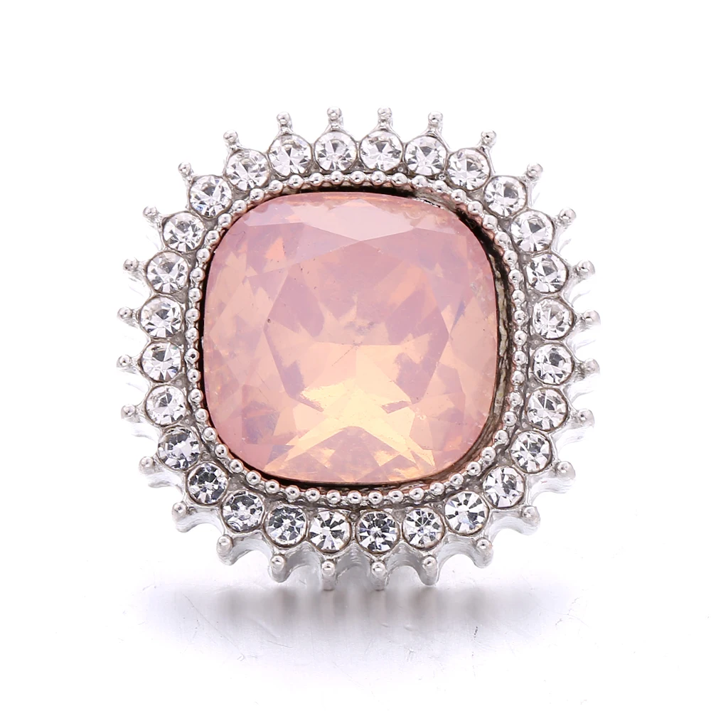 20pcs Snaps Jewelry Colorful Crystal Rhinestone 20mm 18mm Metal Snap Buttons Fit Snap Jewelry Bracelets