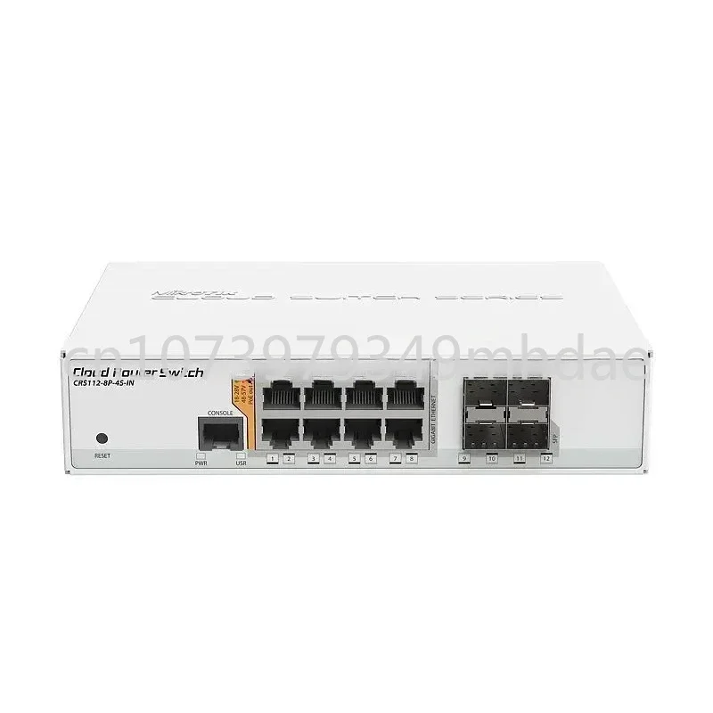 

CRS112-8P-4S-IN Full Gigabit Eight Electrical Ports Four Optical Ports Gigabit Switch Desktop Version 90% New