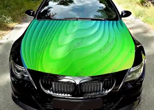 Image for Abstract Shadows Colors Waves Car Hood Vinyl Stick 