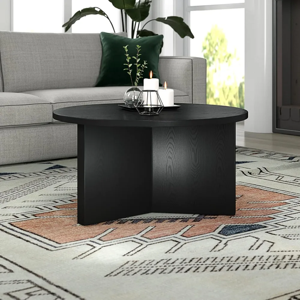 Anders Coffee Table Living Room Center Table Salon Black 32“Wide Restaurant Tables Basses Home Coffee Corner Dinning Tables Sets 4