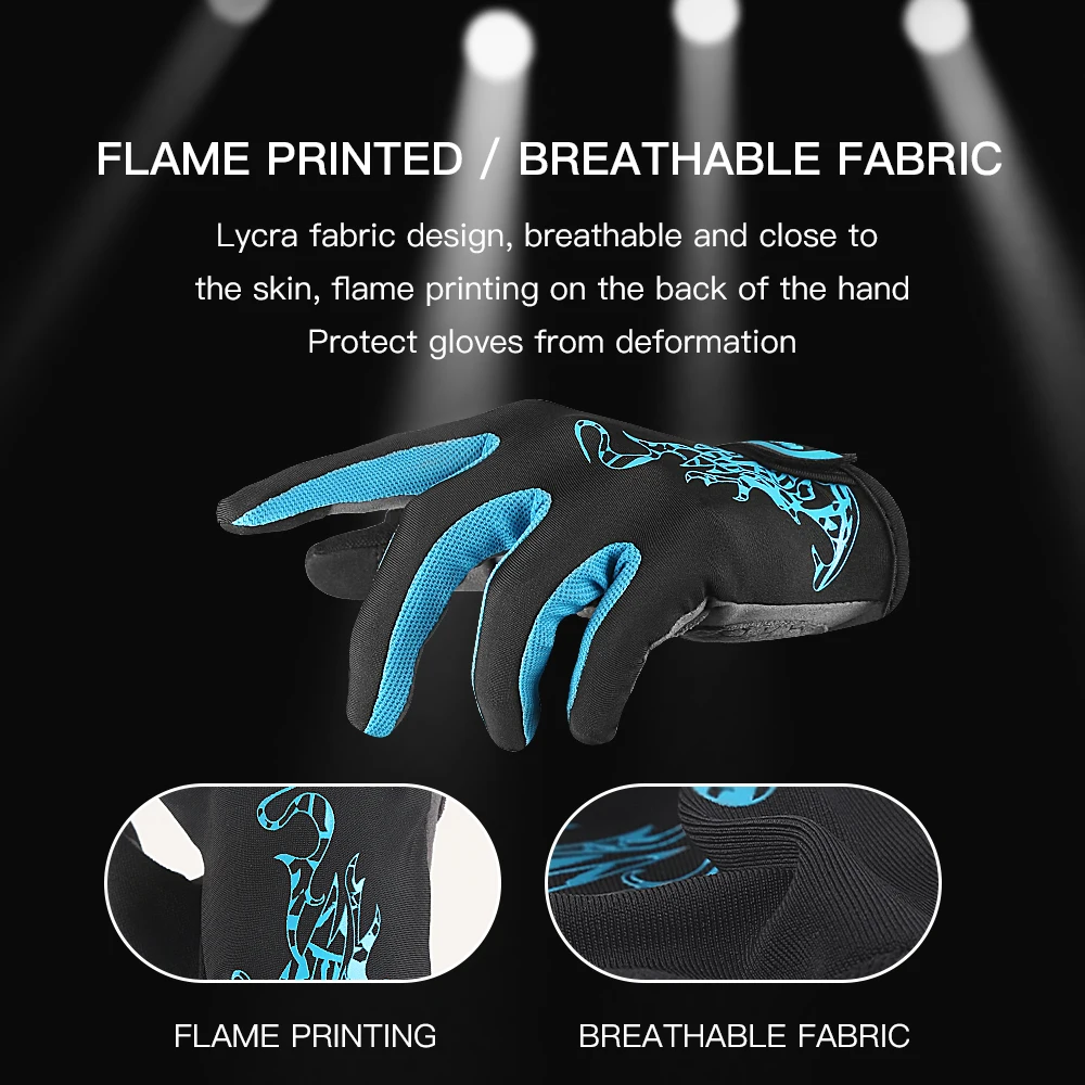 Long Finger Cycling Gloves Breathable Shock Absorption Men And Women Sports Fitness Spring And Summer Touch Screen Riding Gloves 2