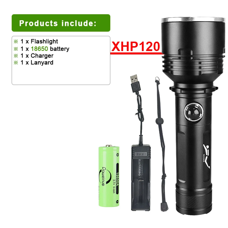 أقوى مصباح غوص احترافي لعام 2024، XHP120، فانوس غو...