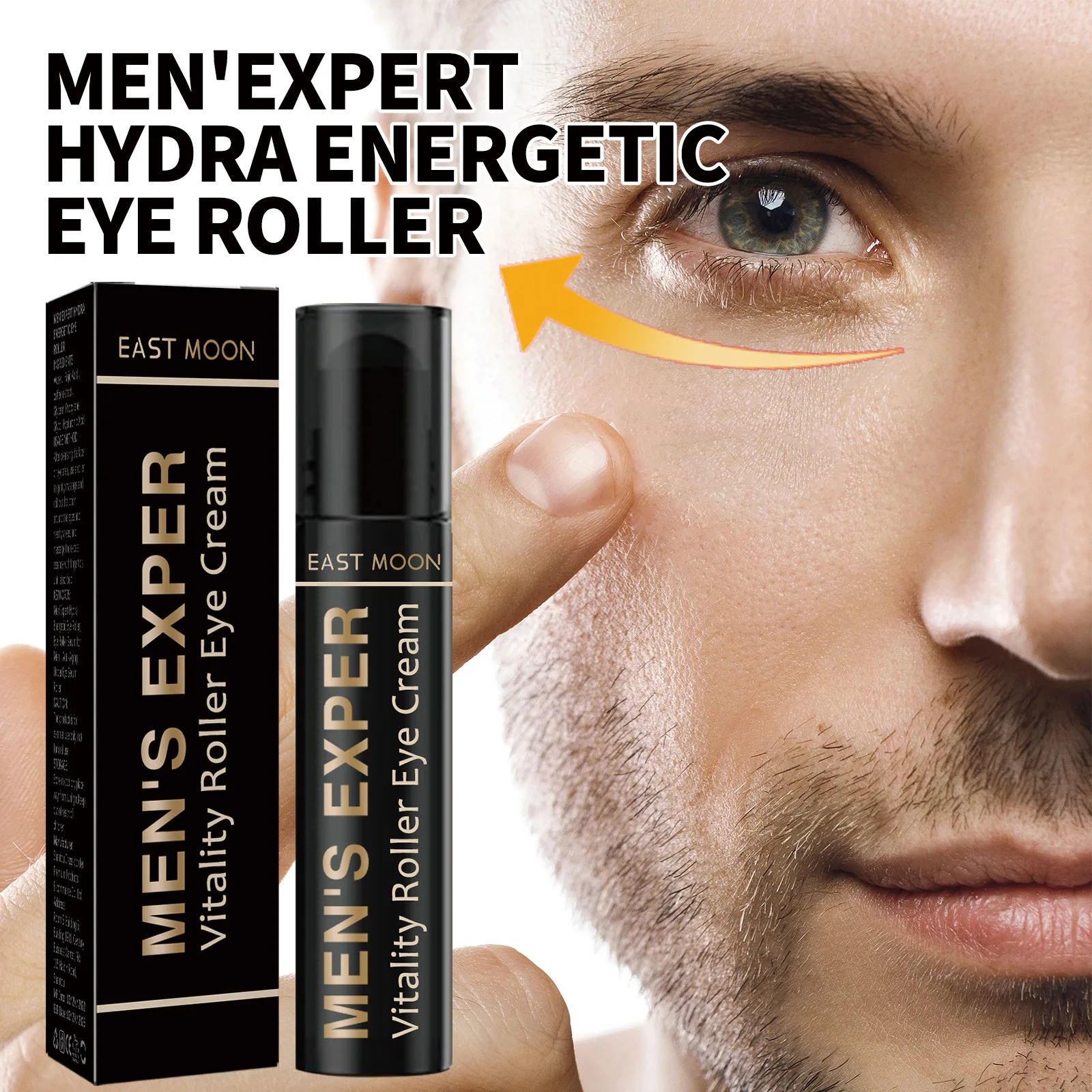 

Men Hydrating Eye Roller Cream Massager Skin Care Remove Dark Circle Eye Bags Puffiness Anti Wrinkle Firming Eye Serum
