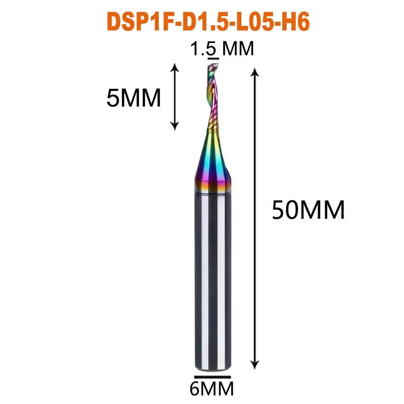 1pc AAAAA Single Flute Carbide Spiral End Mill 3.175,4,5,6mm Aluminum Milling Cutter Engraving Woodworking Acrylic DLC Coating image 23