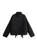 Women's Diamond Check Cotton Jacket Round Neck Loose Long Sleeve Zip Cotton Jacket Vintage Street Fashion Pocket Warm Top 6