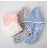 Coral Fleece Hair Cap for Quick Drying - Ultra Absorbent & Thick Hat for Women Quick Drying Towel for Bath Bathroom All Seasons 2