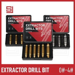 SJ – jeu de mèches d'extraction de vis cassées, 1/4/5/6 pièces, extracteur de boulons endommagés, forets métalliques, Kit d'outils électriques de forage 