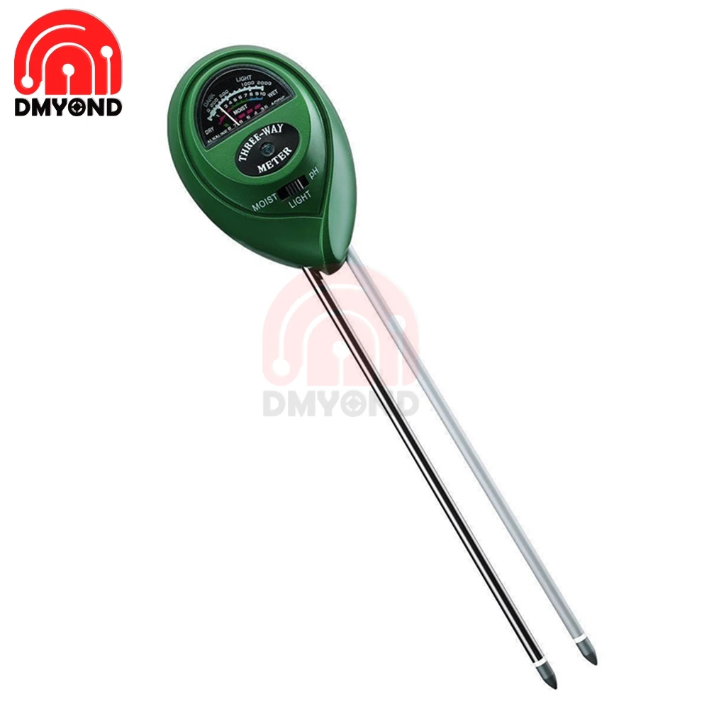 3 in1 Moisture Sunlight PH Meter Soil Water Acidity Humidity Light PH Test Garden Plants Flowers Moist Tester Testing Instrument