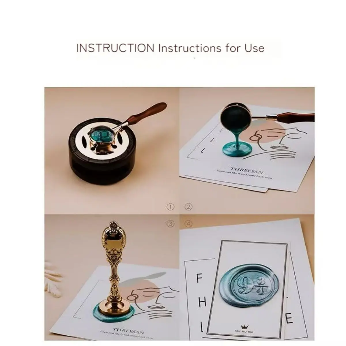 1pc copper English letter seal -A Vintage fire lacquer seal letter envelope wax stamp wedding invitation