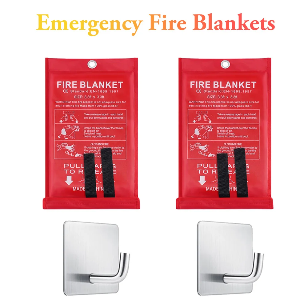 

Safety Fire Blanket Fiberglass Emergency Survival Shelter Fireproof Emergency Blanket Fireproof Mat BBQ Pad Fireproof Cloth