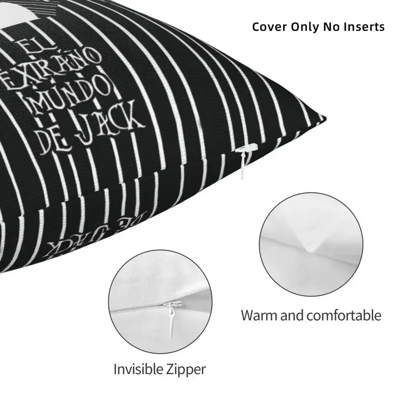 The Nightmare Before Christmas Cushion Cover Polyester Halloween Skull Jack Throw Pillow Case Home Decor Custom Soft Pillowcase cushion cover pillow case cover throw pillow cushions