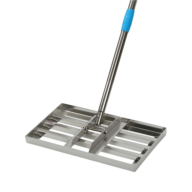 Állítható Gyep Szintű Szerszám Szintelés Gereblye Kerti Fű Befejező Talaj Fűnyíró Rozsdamentes Acél Pólus Az Udvari Golfhoz - Image 4