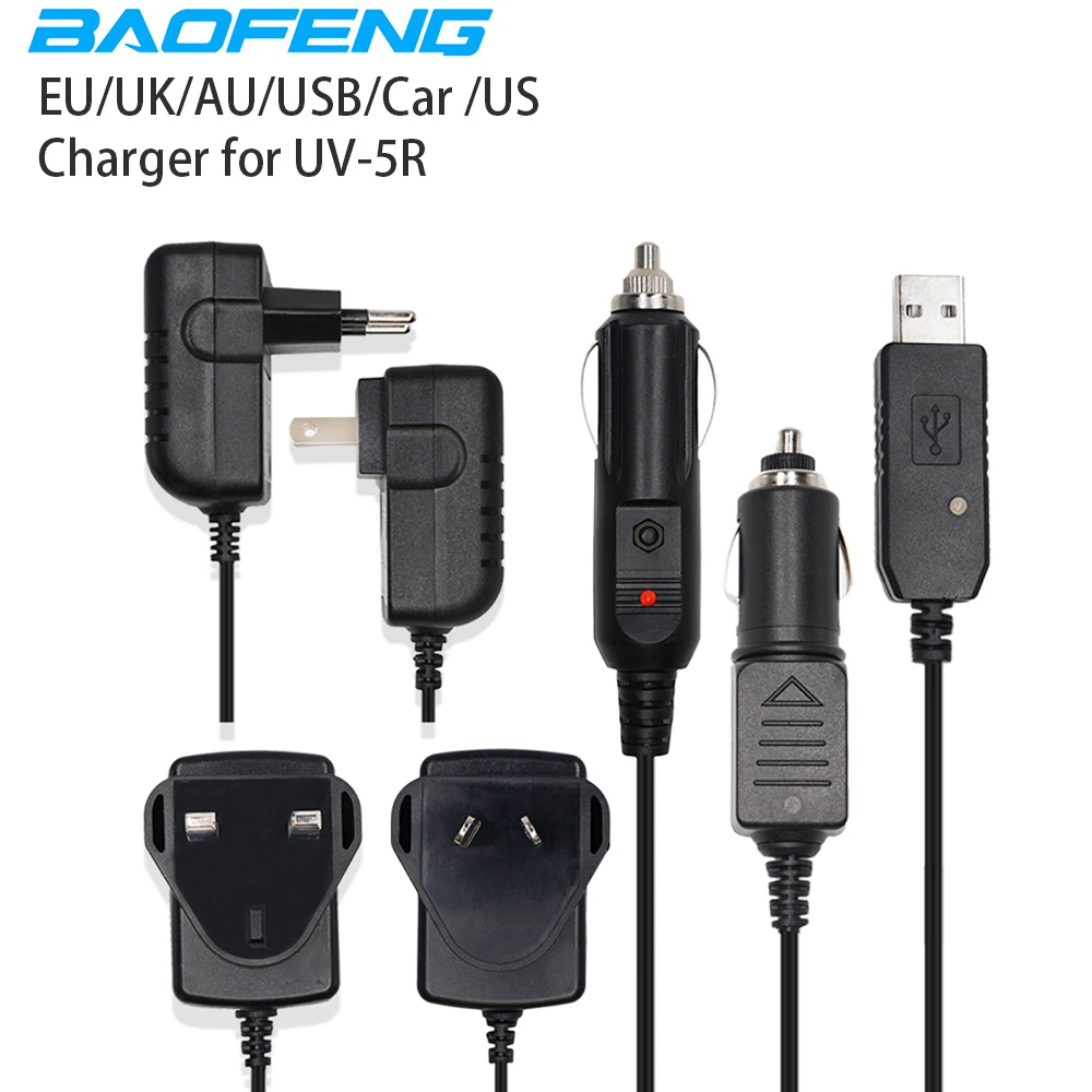 

Original Baofeng UV-5R EU/US/UK/AU/USB/Car Battery Charger USB Charger For Baofeng UV5R UV 5R Walkie Talkie 5R Two Way Radio